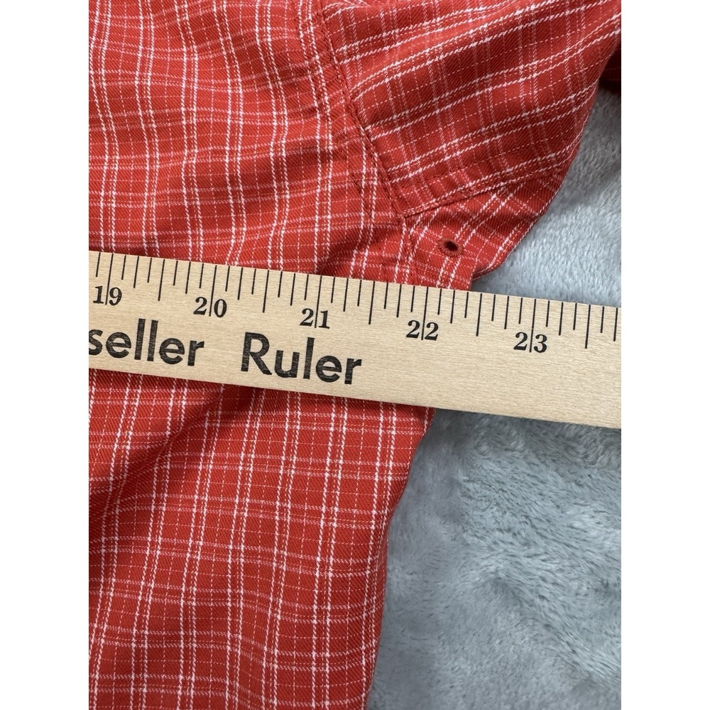 Ariat Pro Series Shirt Mens Medium Red Plaid Long Sleeve Outdoor Western - Picture 9 of 11